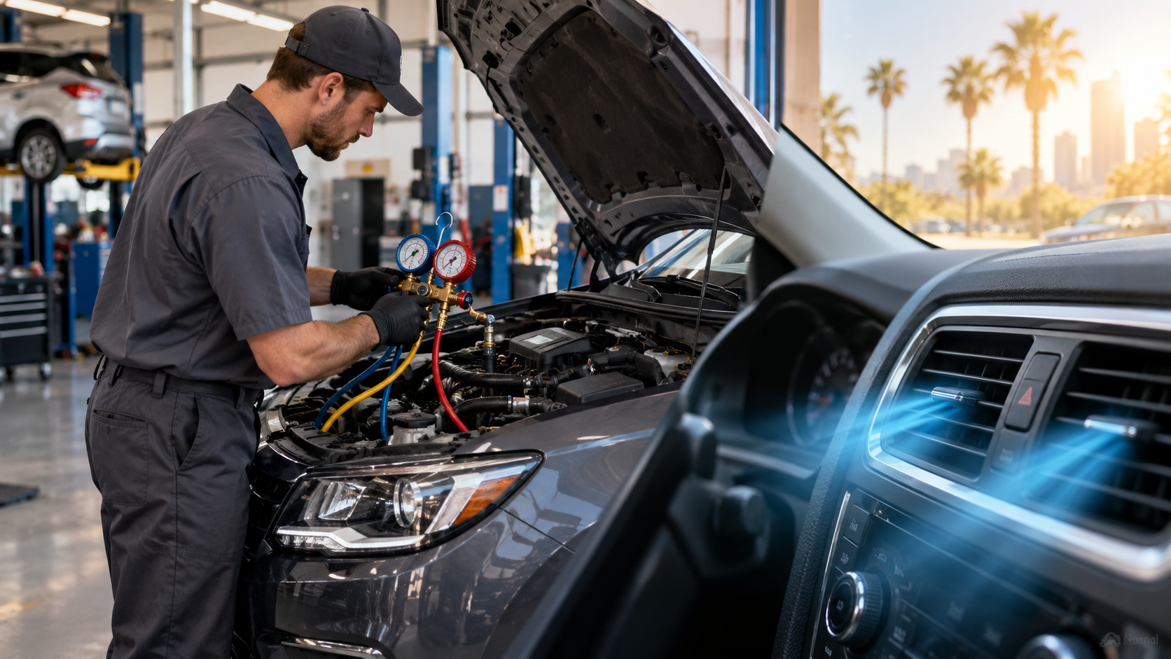 how to tell if freon is low in ac car